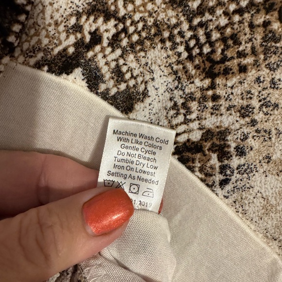 ❤️SNAKE PRINT  w/GOLD TONE HARDWARE TOP   PLUS: 2X    #T - Picture 8 of 9